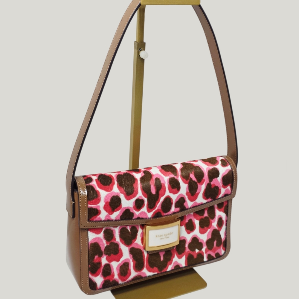 Kate Spade Katy Pink Leopard Calf Hair Shouler Bag